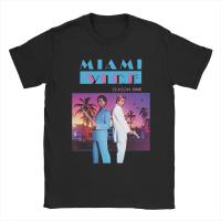 Miami Vice Retro Action TV Show T-Shirts Men Don Johnson Cotton Tee Shirt Crewneck Short Sleeve T Shirt Adult Clothing