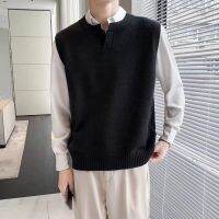 CODDian Zhen 2021 Autumn Street Wear V-Neck Waistcoat Vest Men Spring Winter Knitwear Fashion Casual TF2