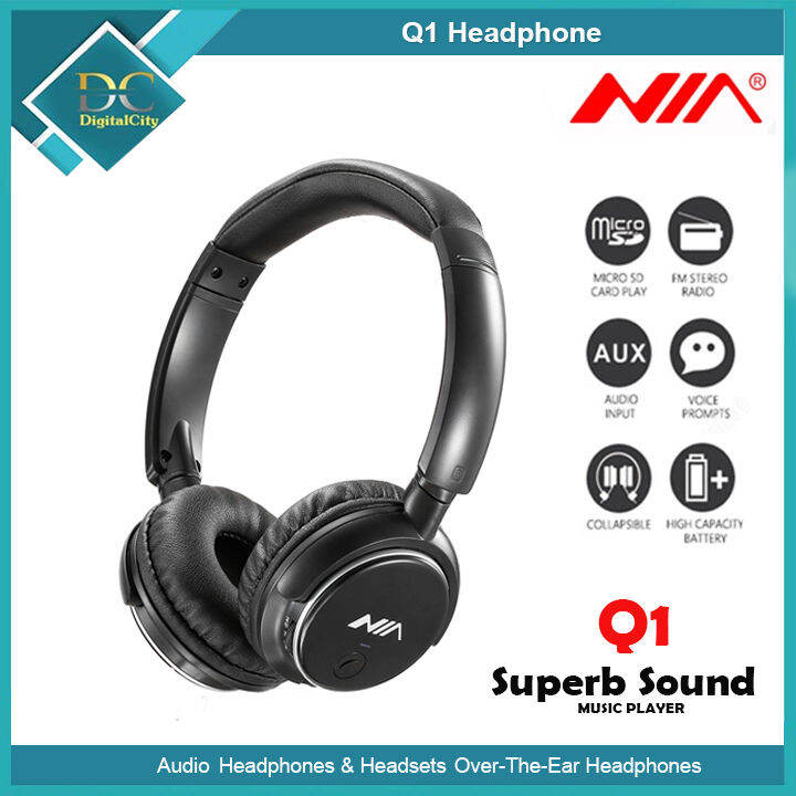 DIGITAL NIA Q1 Bluetooth Headset AUX Slot/FM Radio Multifunction ...