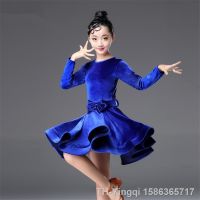 【hot】▼✟  Latin Kids Dresses for Sleeve Ballroom Competition Performance Practice Costumes