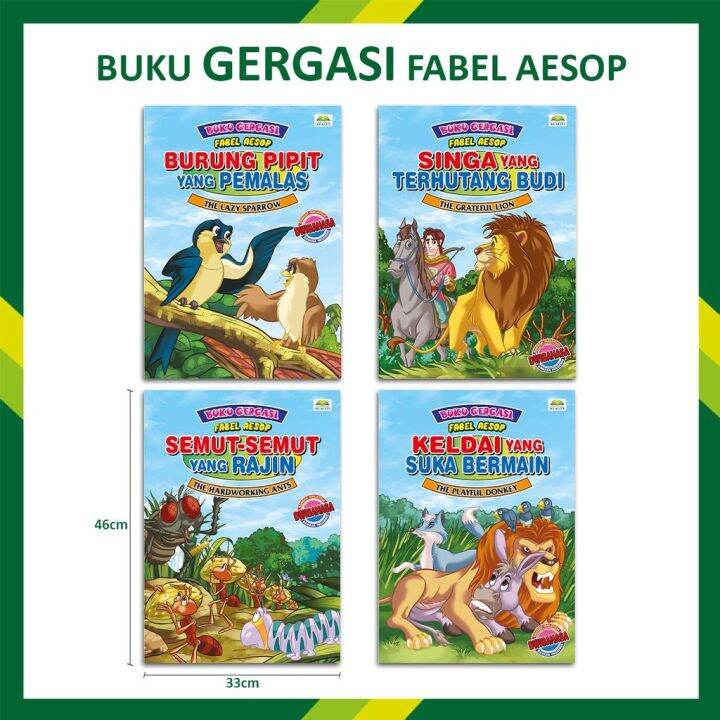 LionMeow Buku Cerita Gergasi Fabel Aesop Giant Story Books (Saiz Buku ...