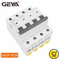 GEYA GYM9125 AC MCB 80A 100A 125A FP 4 Pole AC Electrical Circuit Breaker Width 71.2mm 400V 6KA Electrical Circuitry Parts