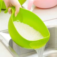 【CC】 Rice Washing Filter Strainer Basket Colander Sieve Fruit Vegetable Bowl Drainer Cleaning Tools kitchen tools