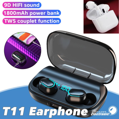 TWS bluetooth 5.0 headset Earphone Earbud หูฟังบลูทูธ สเตอริโอ หูฟังเล่นเกมส์ แยกเสียงซ้ายขวา   รับรองเสียงคุณภาพ