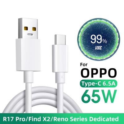 Chaunceybi 65W Type C Cable Super Fast Charging 6.5A for R17 Reno4 Ace2 Reno 6 5G 5 4 3 F19 Oneplus Data Cord