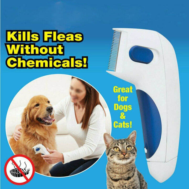 Electronic Flea Comb for Pet Dogs & Cats Kills & Stuns Fleas Kill Lice er Electric Comb Lazada
