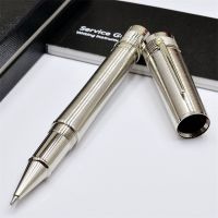 hot！【DT】 Mahatma Gandhi Limited Edition Rollerball Pens Luxury Carbon Silvery Ink Writing Stationery With Serial Number