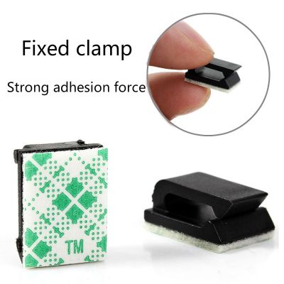 10/20/50pcs Car Drop Adhesive Cable Cord Holder Wire Clamp Management Clips 1.2 x 0.5cm Mayitr