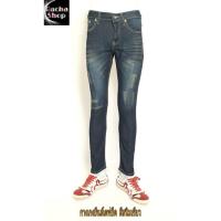Jeans กางเกงยีนส์ กางเกงยีนส์ขายาว เดฟยืดชาย ยีนส์ฟอกนิ่ม สียีนส์ สนิมน้ำเงิน สนิมส้ม กระดุม Size 28-36