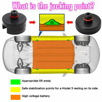 4ชิ้นรถยางยกแจ็ค Pad อะแดปเตอร์เครื่องมือแชสซีกรณีการจัดเก็บเหมาะสำหรับเทสลารุ่น3รุ่น S รุ่น X อุปกรณ์เสริมในรถยนต์