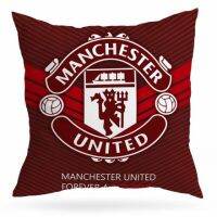 Manchesters Uniteds Man Utd The Red Devils หมอนฟุตบอลกรณีปลอกหมอนปลอกหมอนผ้าฝ้าย