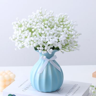【YF】₪  20cm Gypsophila Artificial Flowers Wedding Bouquet Decoration Arrangement Plastic Babies Breath FakeTH