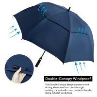 ZOMAKE Big Umbrella Extra Large for Business Men Golf Double Canopy Windproof Payung（2-3 Person）