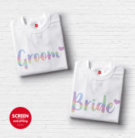 【Screen Everything】 เสื้อคู่ Bride Groom ไล่สีรุ้ง | BG02 - เสื้อเจ้าบ่าวเจ้าสาว เสื้อแต่งงาน  ชุดพรีเวดดิ้ง ชุด After party