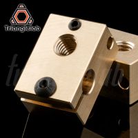 ❣ Trianglelab v6 Brass Heatblock For Hotend 3D Printer High Temperature Hardened Steel V6 Nozzles DDB MATRIX EXTRUDER