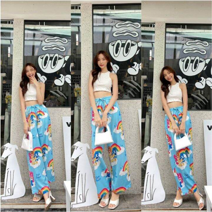 laluna-prints-pantsกางเกงขายาวทรงขากระบอกรุ่นนี้บอกเลยคะแนนความคิ้วเกินร้อยค่า-ทรงสวย