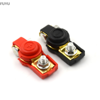 FUYU 1คู่ทองเหลืองบวก nagative รถแบตเตอรี่ขั้วหนีบคลิป Connector