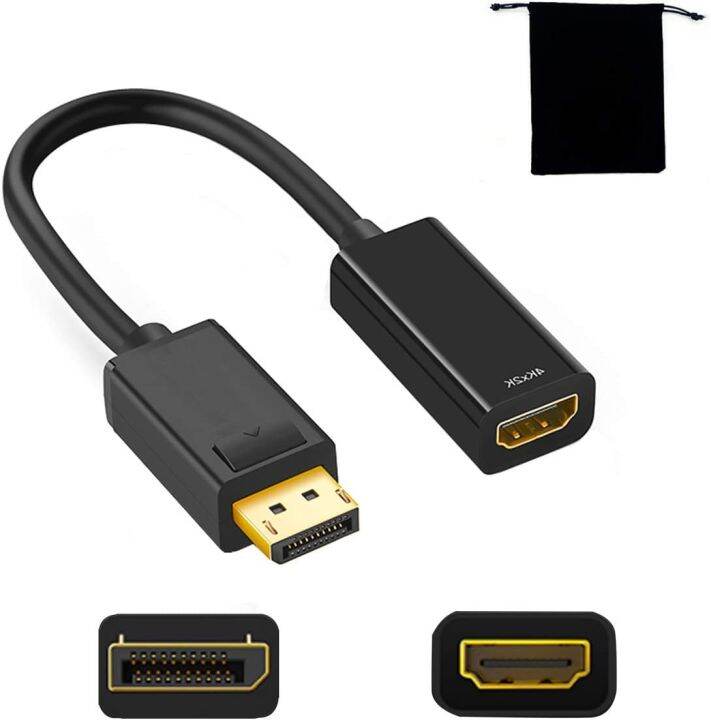 Display Port to HDMI, 4K DP Gold Plated Male displayport Adapter from Laptop or Desktop
