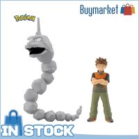 [ของแท้] Bandai ขนาดโปเกมอน World - Kanto Region Brock &amp; Onix ฟิกเกอร์ PVC