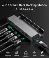 แท่นวางไอน้ำ,แท่นวาง USB C 6 In 1พร้อมพอร์ต HDMI 60fps 4K,3 USB 3.0, Gigabit Ethernet,PD3.0 100W,ROG Ally Dock