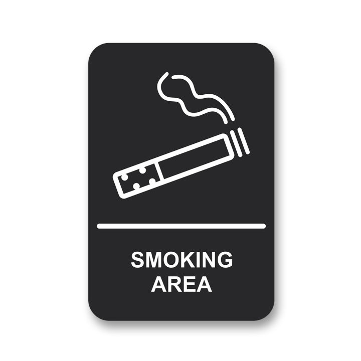 Sign Smoking Area - Papan Tanda Ruang - Smoking Area Wall Sign | Lazada ...