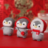 1 ชุด Penguin Wool Felting ชุดหัตถกรรมเข็ม Felted Poking Fun ตุ๊กตารุ่นล่าสุด Felt DIY วัสดุคำแนะนำเด็กของขวัญของเล่น-pangyh