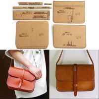 ◙☞ 1Set DIY Kraft Paper Template Fashion Upscale Shoulder Bag Crossbody Bag Leather Craft Pattern DIY Stencil Sewing Pattern 21x16