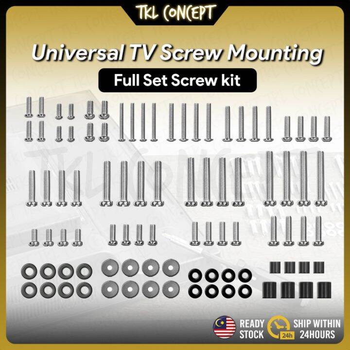 Universal TV Bracket Screw Mounting Skru TV Hardware Kit Pack For