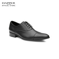 DAPPER รองเท้าหนังทำงาน แบบผูกเชือก Cap-Toe Oxford Shoes สีดำ