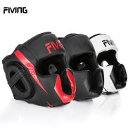 Fiving đầy đủ bao phủ Mũ bảo vệ đấm bốc Muay Thai chất liệu da PU đào tạo