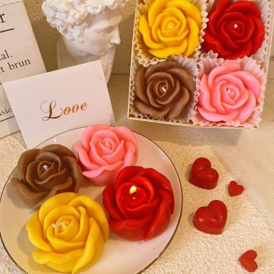 Soy Wax Rose Candle Set Aromatherapy Candle Creative Birthday Proposal Wedding Romantic Atmosphere Decorative Ornaments