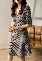 New Summer Shirt Dress Evening Female Vintage Plaid Oversize Short Sleeve Beach Women Dresses Robe Vestido Maxi Knitted