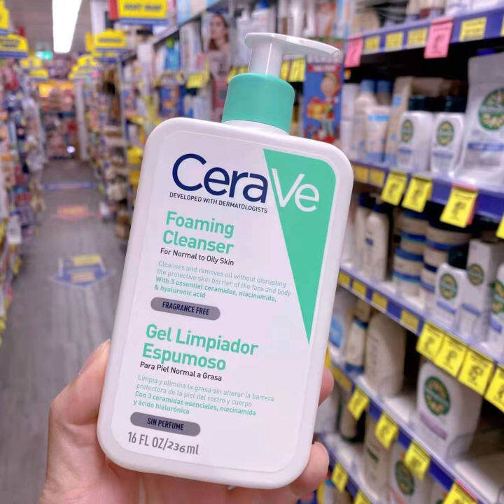 CeraVe Face Wash 236ML Cerave Foaming Cleanser Renewing Cleanser CeraVe