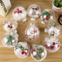 1pc 8cm Transparent Christmas Ball Pendant Christmas Tree Decoration New Year 2022 Xams Gifts Navidad 2021 Home Decor Ornaments