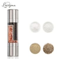 QTCF-Lmetjma 2 In 1 Salt And Pepper Grinder Set Adjustable Ceramic Salt Pepper Mill Shakers Spice Seasoning Grinding Mechanism Kc0233