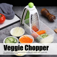 เครื่องตัดผัก 4 in 1 มัลติฟังก์ชั่นสแตนเลสแบบพกพาน้ำหนักเบาใช้งานง่าย Veggie Chopper