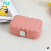 ?【Lowest price】YKS ใหม่ในกล่องเครื่องประดับ Macaron สำหรับการเดินทางแหวนแบบพกพาต่างหูสร้อยคอ Organizer