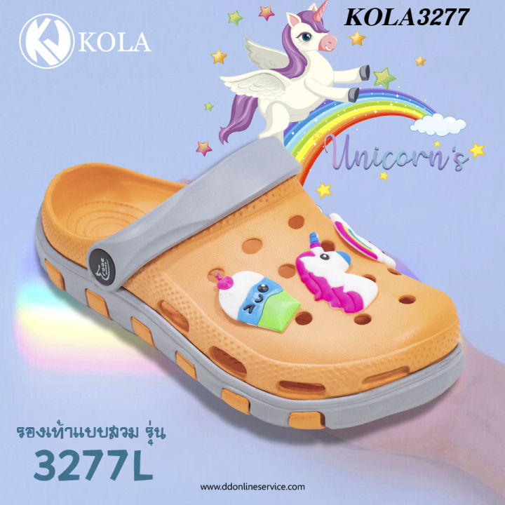 kola-รองเท้าแตะปิดหัวโต-รองเท้าเด็ก-รองเท้าหัวโต-รองเท้าราคาถูก-รองเท้าลายการ์ตูน-รองเท้าเปฺิดส้น-รัดส้น-รองเท้าลายโพ-น่ารัก-kola-รุ่น-3277