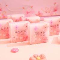 Romantic Sakura Style Square Rubber Erasers for Pencils Girly Stationery