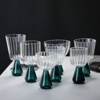 High Borosilicate Glass Goblet R Champagne Wine Glass Creative Vertical tail Cup Heat-Resistant Juice Dessert Water Cups