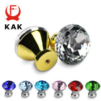 KAK 30mm Kitchen Cabinet Handles Diamond Shape Design Crystal Glass Knobs Cupboard Pulls Drawer Knobs Furniture Handle Hardware