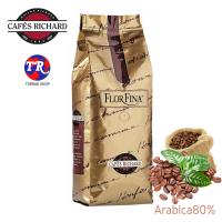 Cafés Richard FLOR FINA 80% Arabica 1kg. เม็ดกาแฟ ฟลอร์ ฟิน่า อราบิก้า80% 1กิโลกรัม เม็ดกาแฟนำเข้า