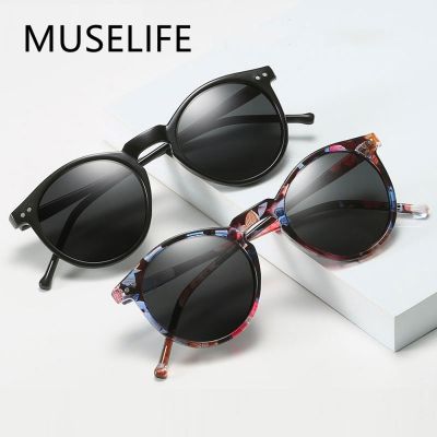 MUSELIFE Retro Polarized Sunglasses Men Women Vintage Small Round Frame Sun Glasses Polaroid Lens UV400 Goggles Shades Eyewear Cycling Sunglasses