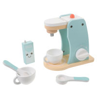 เครื่องชงกาแฟ Kids Coffee Maker ของเล่นเครื่องใช้ในครัวขนมปังของเล่นไม้ Toddler