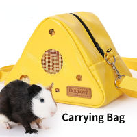 DOGLEMI Shop [Best Sale] Pet Cheese Outing Travel Carrying Bag Portable Breathable Shoulder Bag For Squirrel Chinchilla Guinea Pig Hamster