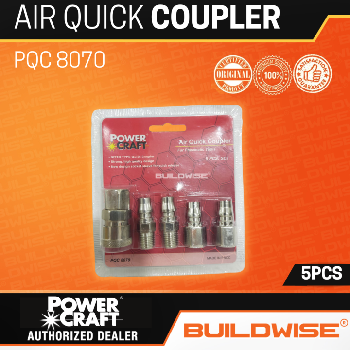 Power Craft Quick Coupler Set 5PCS PQC 8070「BUILDWISE®」 *NEW ARRIVAL