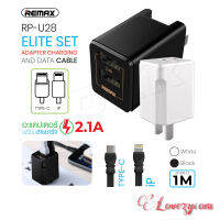 Remax RP-U28 ของแท้100% Adapter USB Charger Out Put 2.1A ทั้ง 2 ช่อง สามารถชาร์จ ip/Type-C