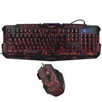 Russian Gaming Keyboard Mouse Combo Backlit LED +Colorful Gaming Mouse Breathing Light 7 Buttons 3600DPI for Desktop Laptop