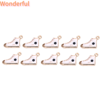 ?【Lowest price】Wonderful 10ชิ้น/เซ็ต Metal Enamel รองเท้ากีฬา Charms จี้หัตถกรรม DIY เครื่องประดับการค้นพบ