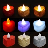 6Pcs LED Candles Light Love Electronic Candles Light Tea Light Battery Powered Home Valentines Day Birthday Party Decorations